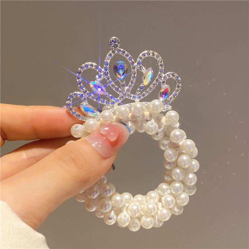 

Перлова принцеса корона гумка для волосся для дівчаток