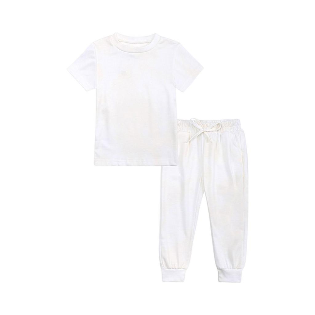 Kids' Tie-Dye Set - Short Sleeve & Pants 2-Piece Outfit