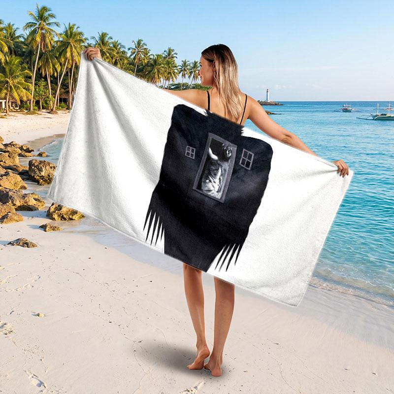 Large Beach TowelThe Babadook Soft Absorbent Towel Beach Bath Home Use