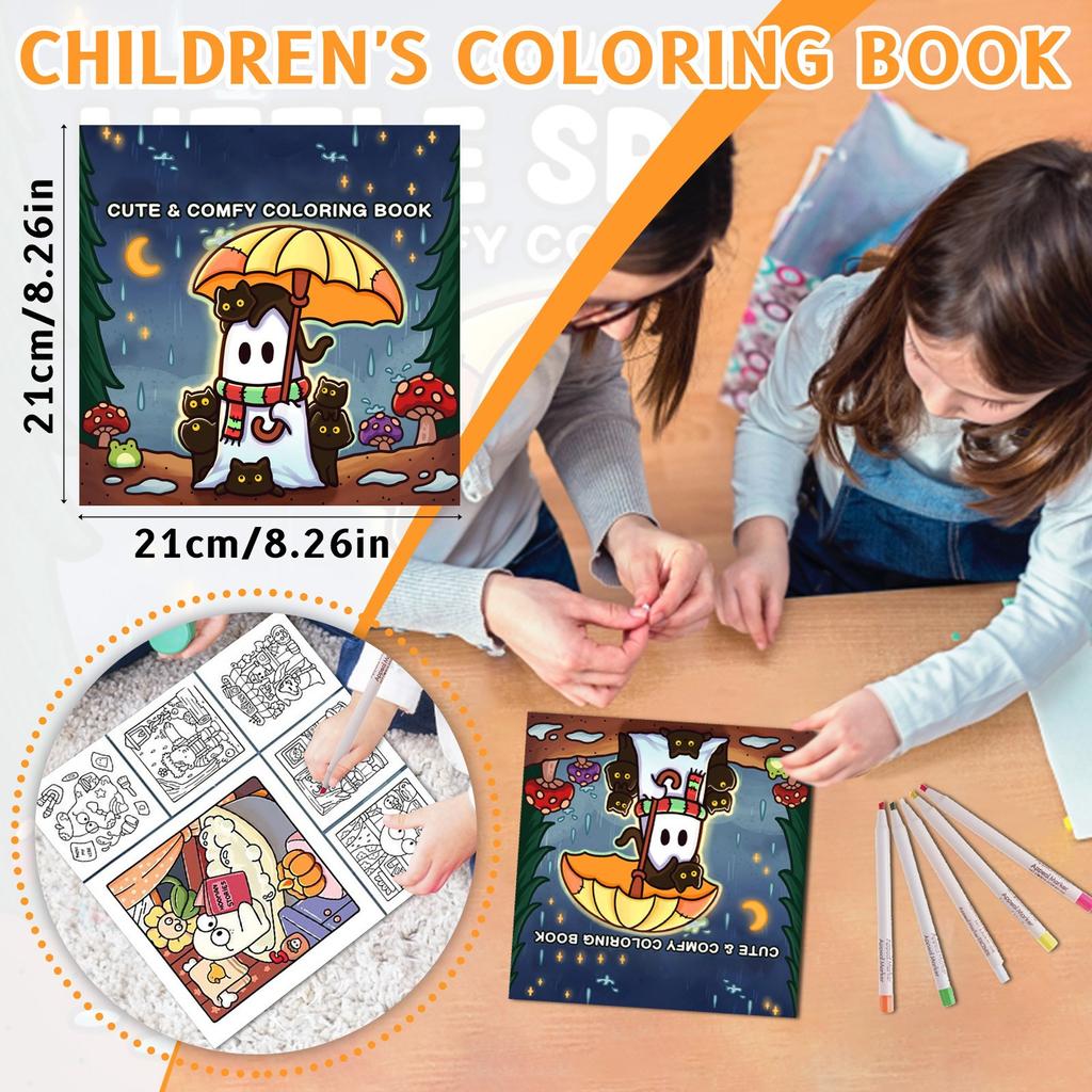 Målarbok för vuxna och tonåringar med söta läskiga varelser i mysiga stunder för avkoppling (Mysiga utrymmen färgläggning) Pocketbok