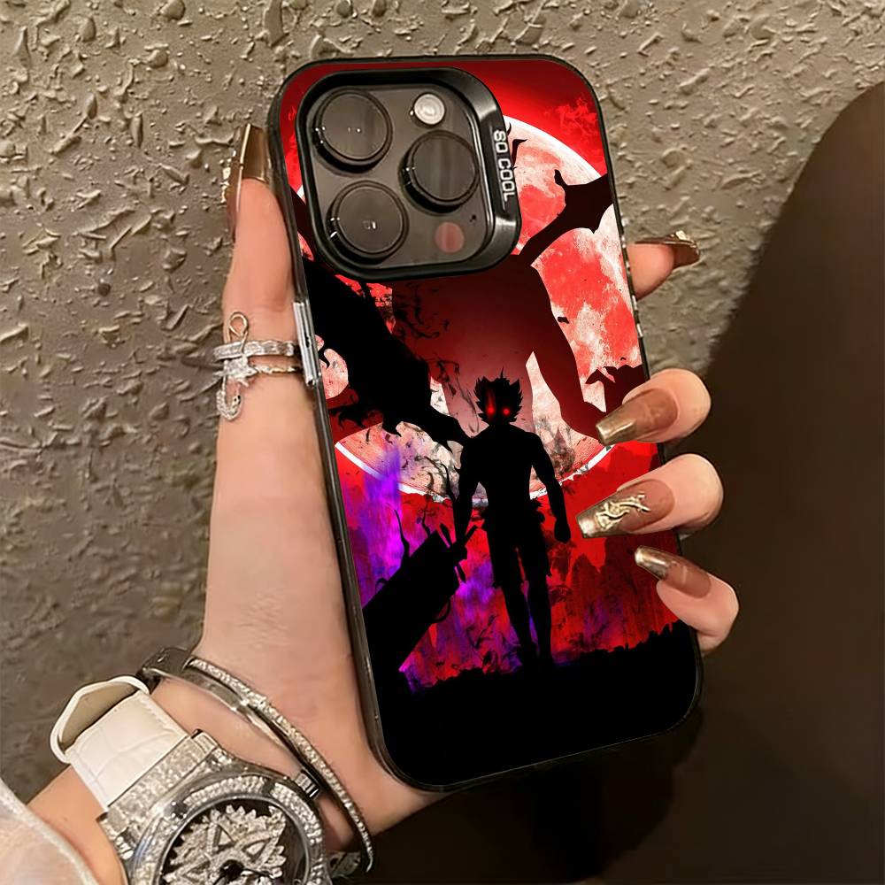 

Black Clover A-Asta Cool Phone Case For iPhone 17,16,15,14,13,12,11 Plus,Pro Max,XS,Colorful Silver Black Cover iPhone15plus
