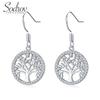 Pendientes colgantes de árbol de la vida