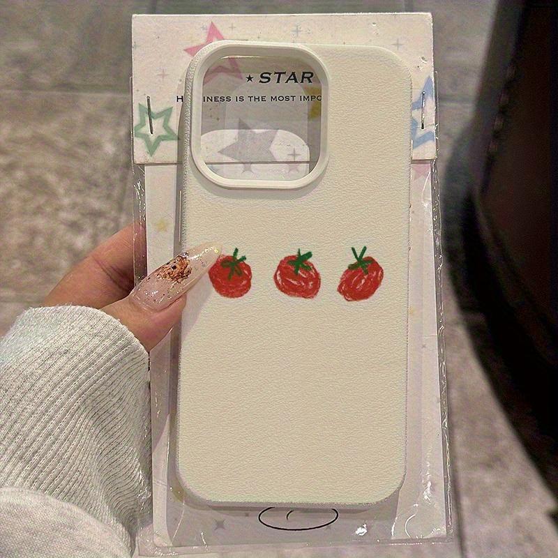 

Минималистичный чехол для телефона с рисунком помидоров для iPhone 17 Air 16 15 14 13 12 11 Pro Max 17 Air X XS Max XR Ударопрочный мягкий чехол iPhone XR