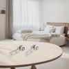 Effortless Sliding Door Hardware with Metal Bearings and Plastic Wheels