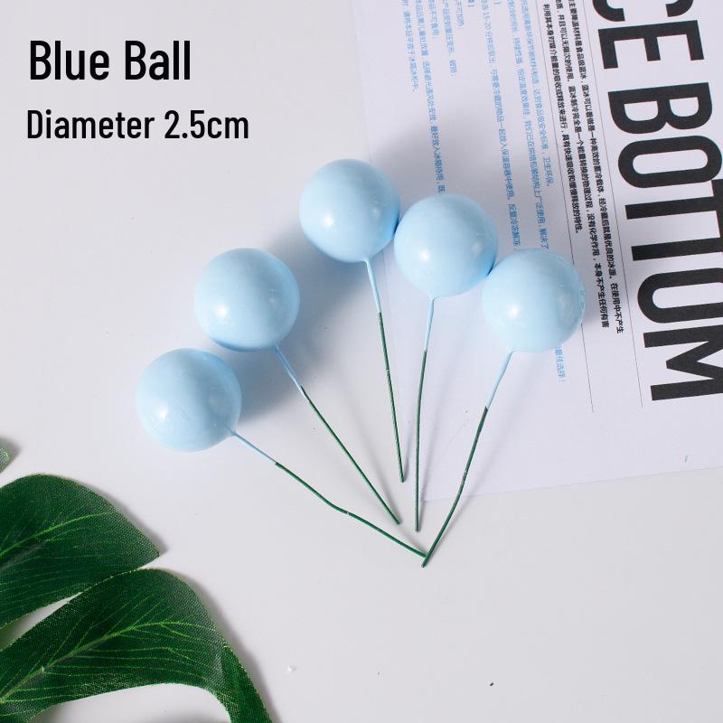 Golden and Silver Ball Cake Decorations with Colorful Birthday Insert Card