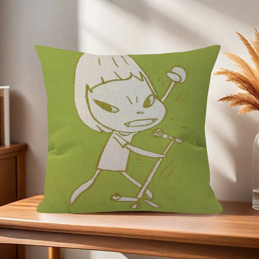 Art YYoshitomos cool Nara pillow cover sofa cushion cover home room decoration children gift