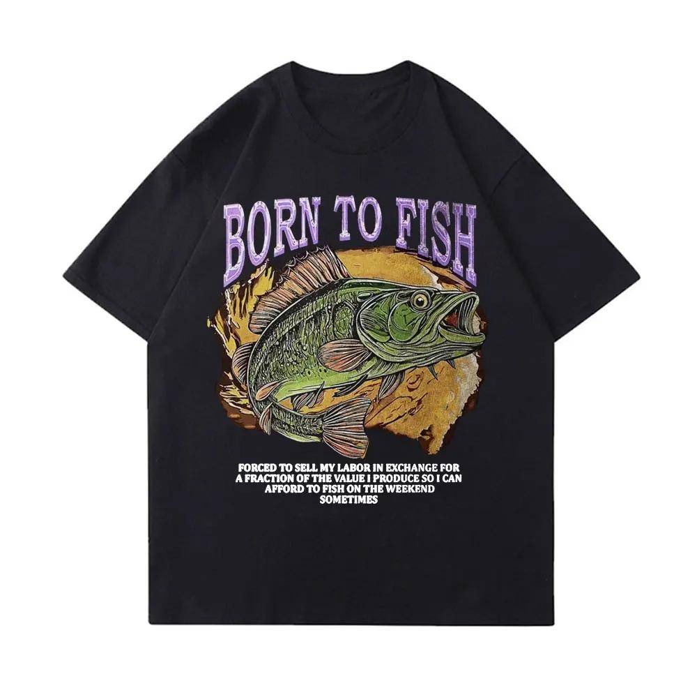 Buy A Unisex Eat Fish He Day Teach Fish Unisex To A Lifetime Printed Funny Meme Casual Tshirt Short Sleeve Round Neck Women Clothing