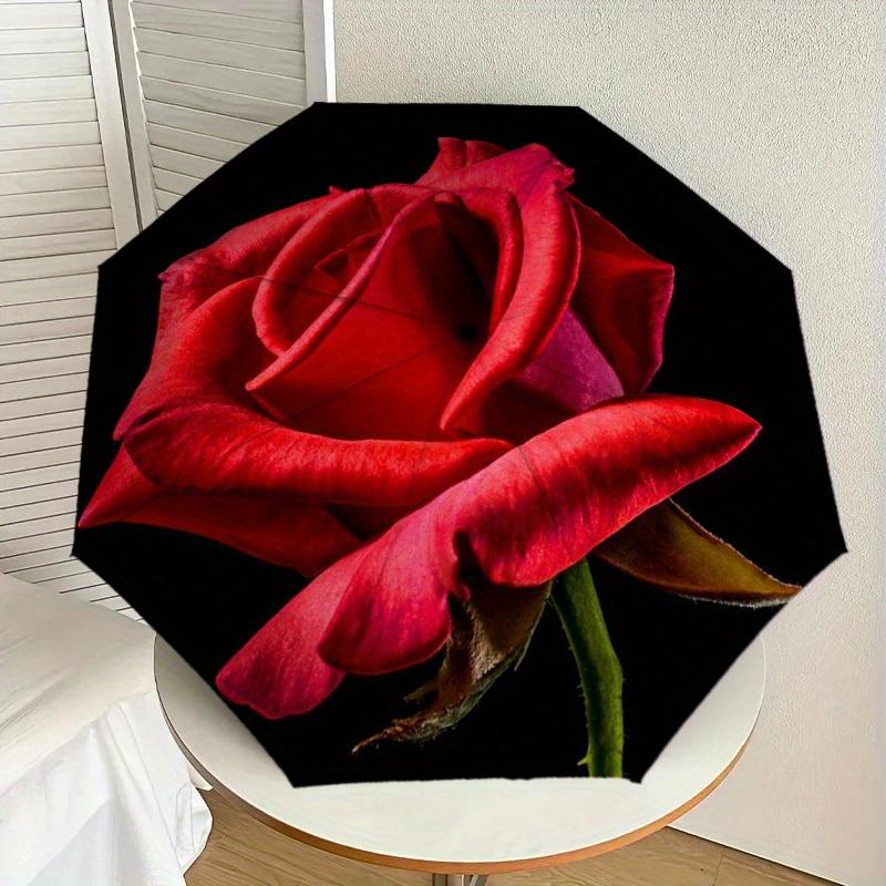 1pc Rose Petal Print Umbrella , Multi-functional Umbrellafor Men & Women, Valentine s Day Anniversary Gift0818105