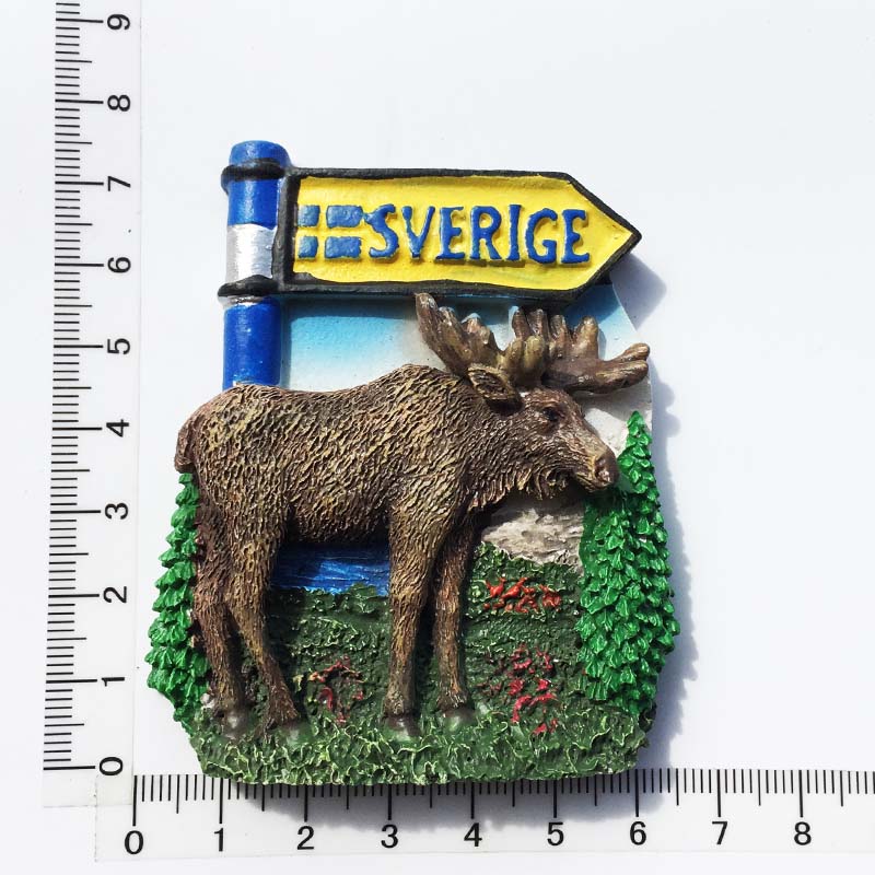 

Sweden Travelling Fridge Magnets Creative Tourist Souvenirs Fridge Stickers Home Decoration Children Toys Magnetic Stickers