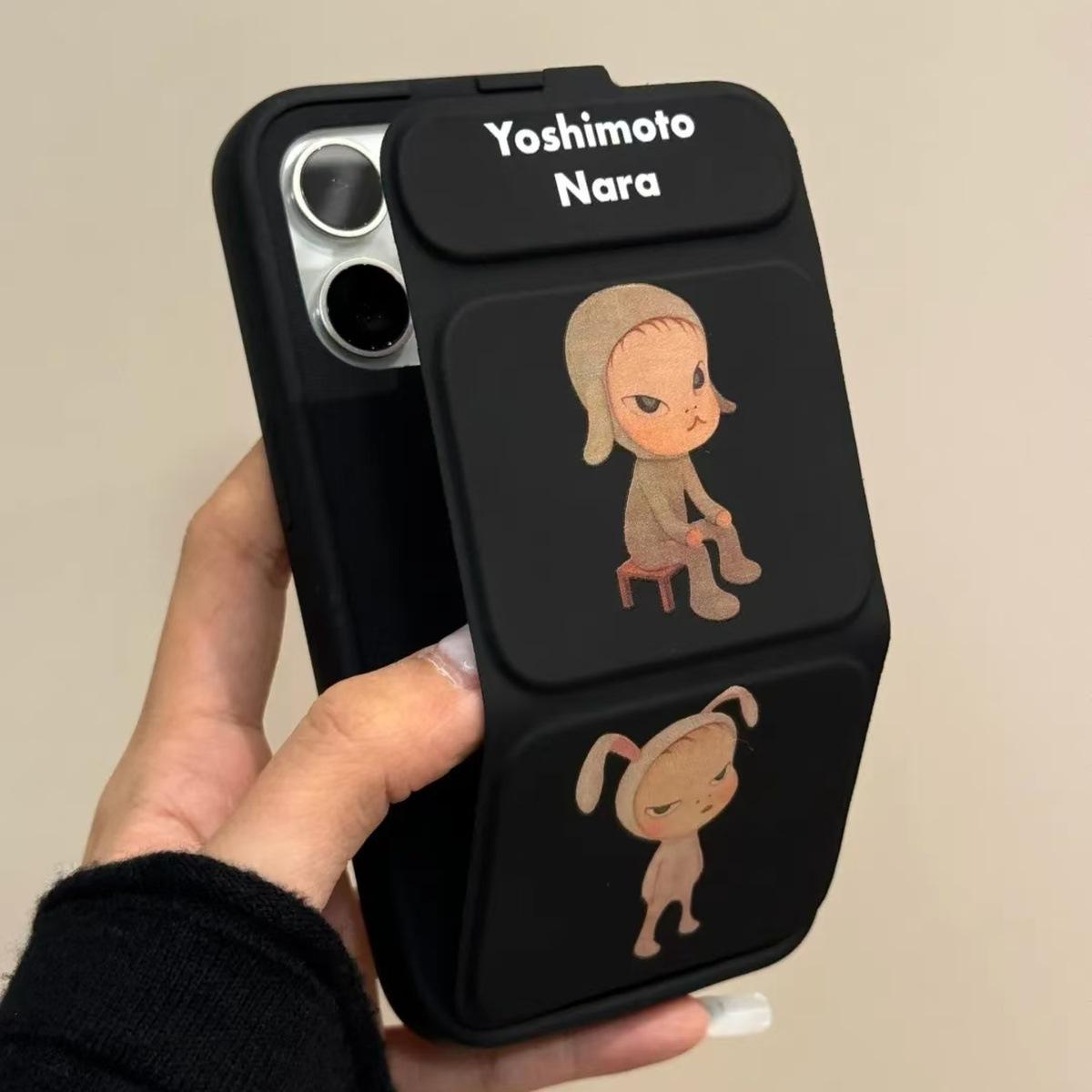 

Мультфильм Нара Мичико раскладной стенд применим к iPhone15/13/14 мобильный чехол Apple 16proma iPhone 11