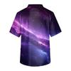 Men's Printing Short Sleeve V-neck Working Blouse Chest Pocket Carer Top