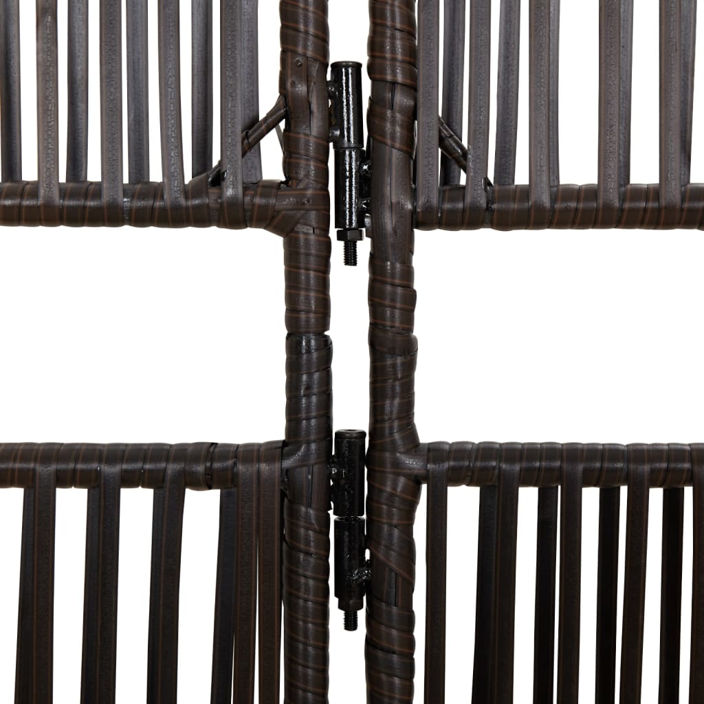 Vidaxl 5-Panel Screen, Brown, Poly Rattan