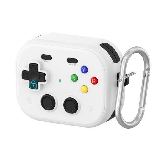 TPU Protective Case with Keychain for Airpods Funny Handheld Game Design Hard Shell Cover with Safety Lock Design for Men Boys