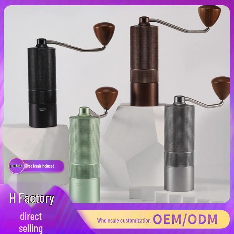 Manual Hand-Crank Coffee Grinder with CNC Steel Burr for Italian Brewing