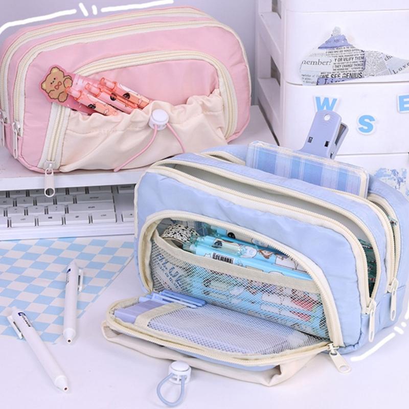 Stylish Rope Tie Organizers With Multiple Compartments Spacious Storage Waterproof Pen Organizers For Students