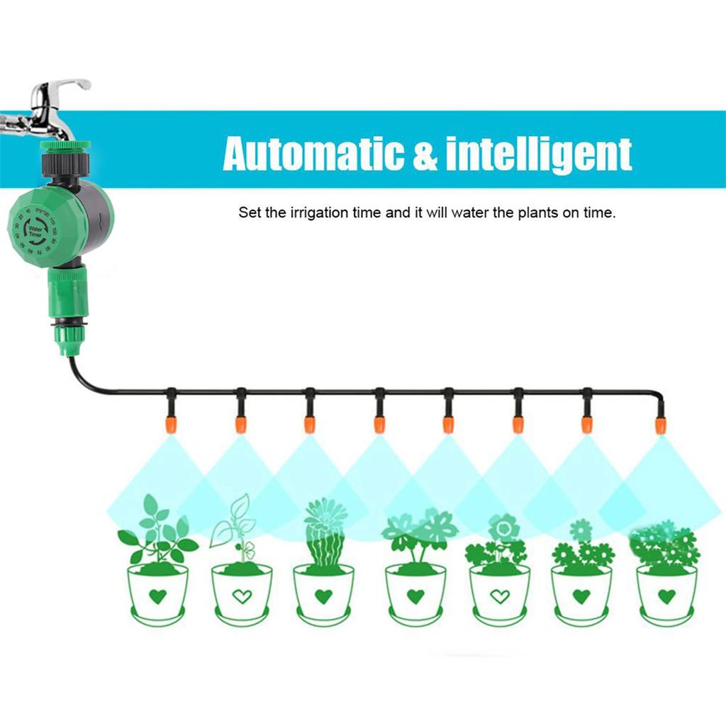 3/4" Female Thread To 16mm Nipple Joint Mechanical Water Timer Automatic Two-Hours Pointer Garden Irrigation Water Controller