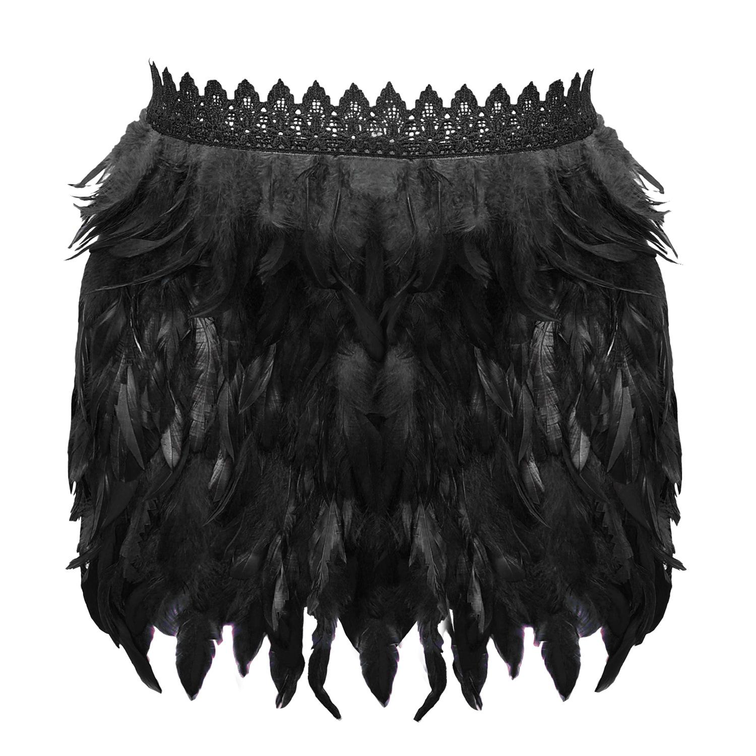 

Lace, Multi-layer Feather Skirt, Versatile Costumes for Festive Parties, Dances, Holiday Outfits, Dance Skirts, Halloween Costumes різнокольоровий