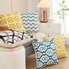Embroidered Geometric Patterns Pillow Case Decor Home Simple Pillow Cushion Cover Throw Square Funda Cogines De 45x45cm