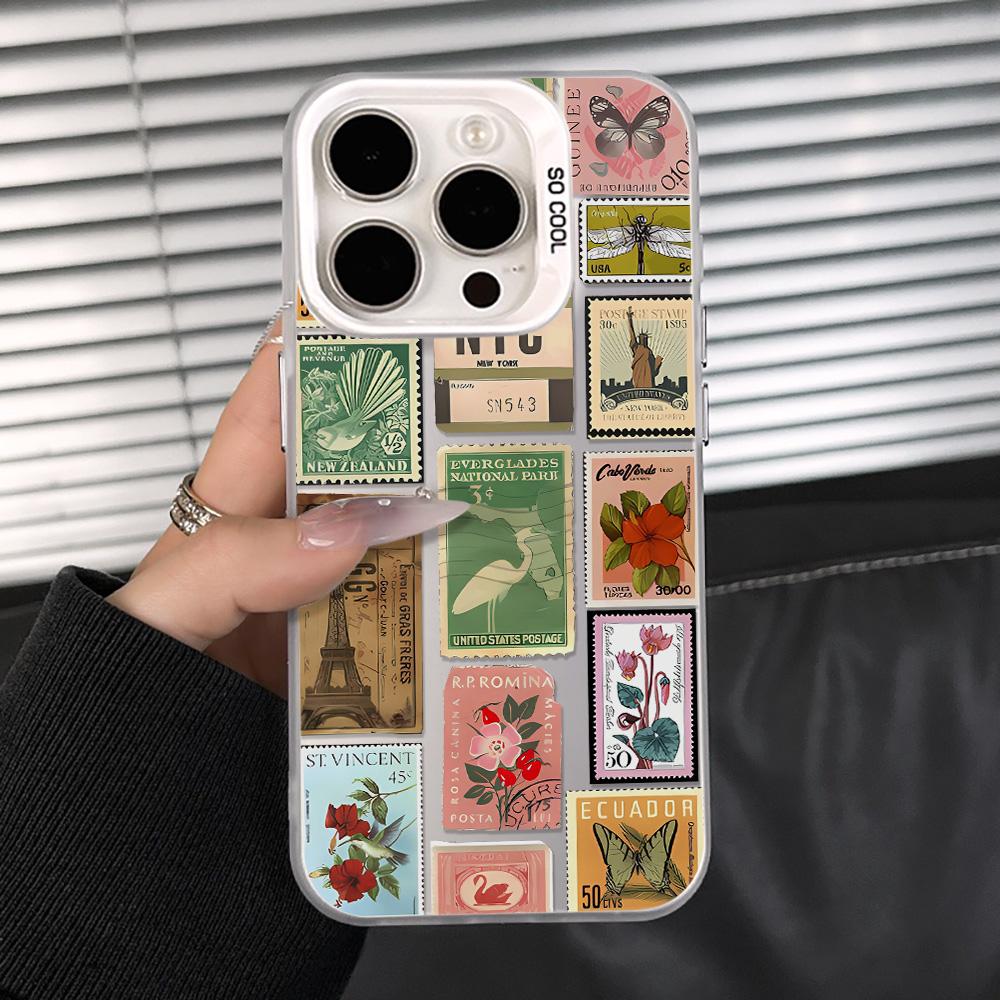 Ocean World Printed Phone Case for iPhone 16 15 14 13 12 11 Pro Max 16E Laser Plated Rice Resistant Hard Phone Case