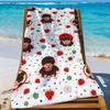 Cartoon M-Monchhichi-S Cute Towel Sports Quick Dry Travel Camping Gear Sandproof Soft Light Large Beach Towel