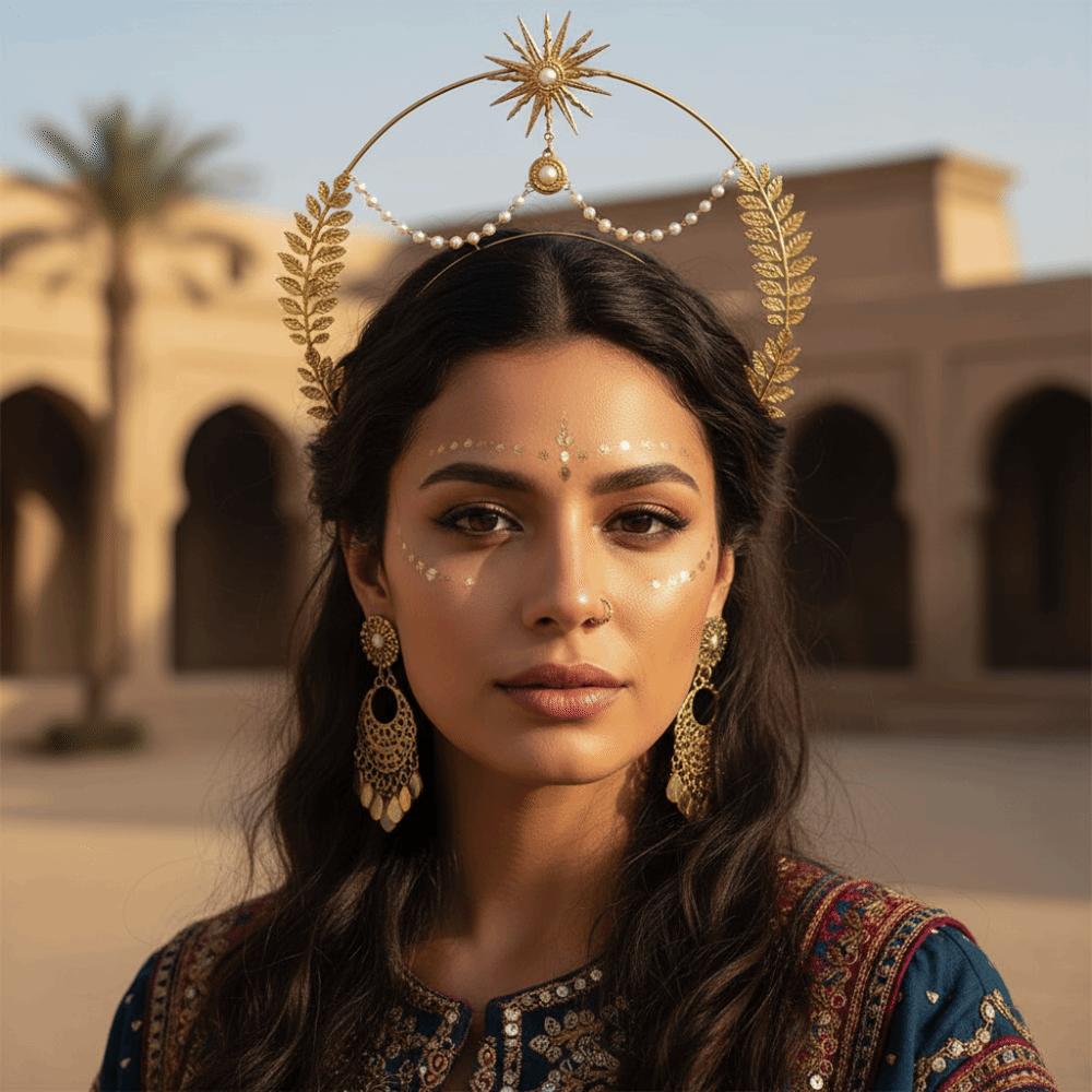 Sun God Halo Headband Star COSPLAY Hair Hoop Headpiece Baroque Crown  Ladies/Girls