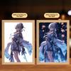 23cm/9.06in Wuthering Waves Mirror Light Painting Photo Anime Table Peripherals Night Lamp Collectible Birthday Decoration Gifts