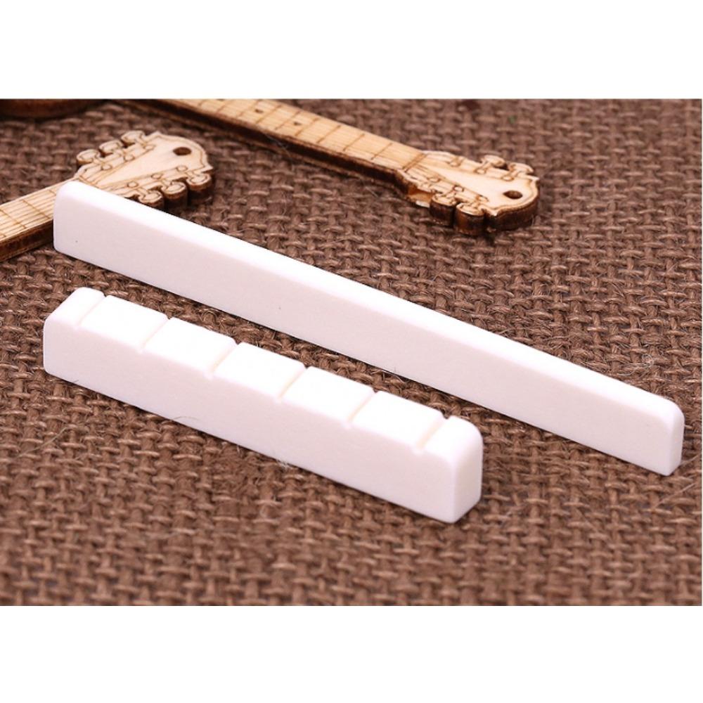 1Pc 6 String Bone Classical Guitar Bridge Saddle Or Nut White Bone Bridge Replacement Parts Real Bone Guitar Nut Saddle