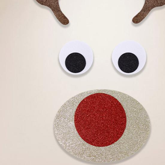 1 sada vánočních samolepek na dveře Plstěný hadřík Santa sněhulák s losím vzorem na pozadí samolepky pro domácí dekorativní dekorace