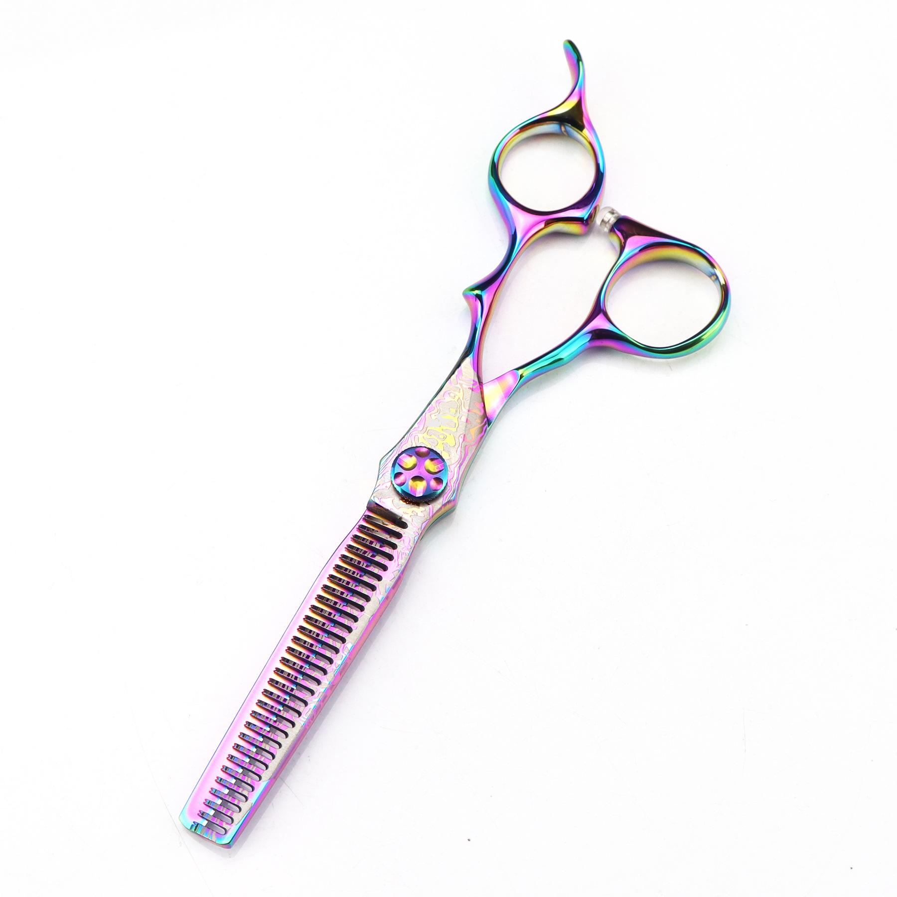 

6.0 inch color, hair scissors, hair scissors, tooth scissors, bangs scissors, tooth scissors, thin 6.0inch colored dental scissors