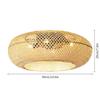 Wabi-Sabi Bamboo Ceiling Fan with Light and Remote Control - Silent, Variable Speed for Dining Room or Bedroom