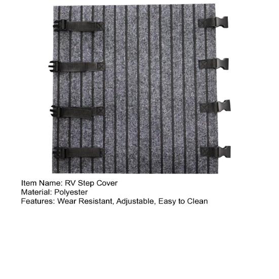 RV Step Cover Wear Resistant Anti-Slip Design Washable Easy to Clean Universal Fit RV Step Rug Stair Cover Protector