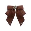 Coffee Brown Necktie Fashion School Uniform Bow Tie Solid Color Necktie for Women's Shirts