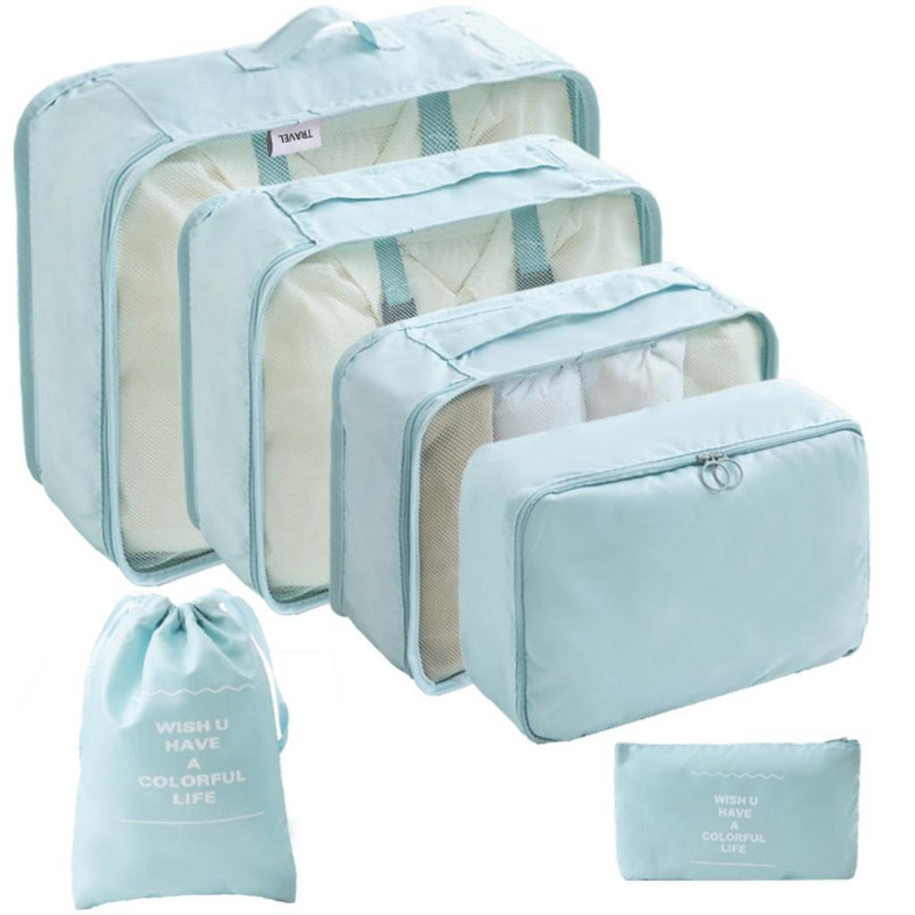 6 Pieces Packing Cube Set Nested Luggage Organizer Compact for Suitcases