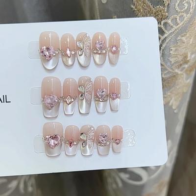 Pure Hand-made Phototherapy Wears Armor-moon Shadow Butterfly, Finished Reusable Nail Art Patches Can Be Removed