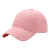 Fashionable and Versatile Letter-patterned Pure Cotton Hard-brimmed Baseball Cap Sakura Pink