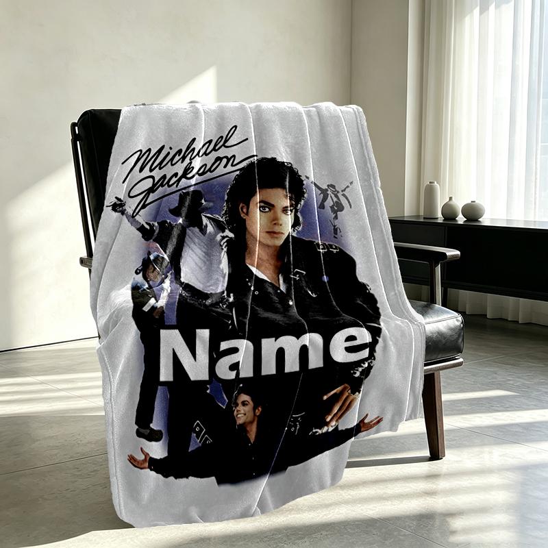 Coperta Personalizzata con Nome Michael Jackson, Arredamento Casa, Camera da Letto, Divano, Campeggio, Divano, Regali per Compleanno Natale