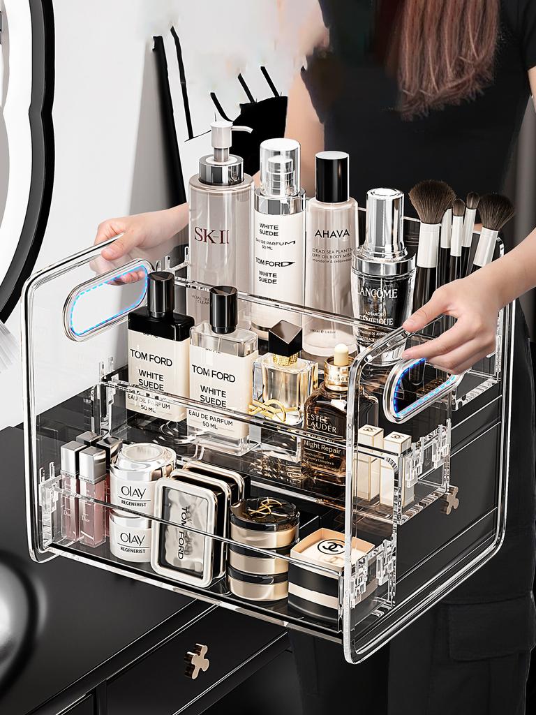 Cosmetic Storage Box,Acrylic Desktop Organizer,Multi-layered Display Stand for Makeup,Skincare Products,and Perfumes
