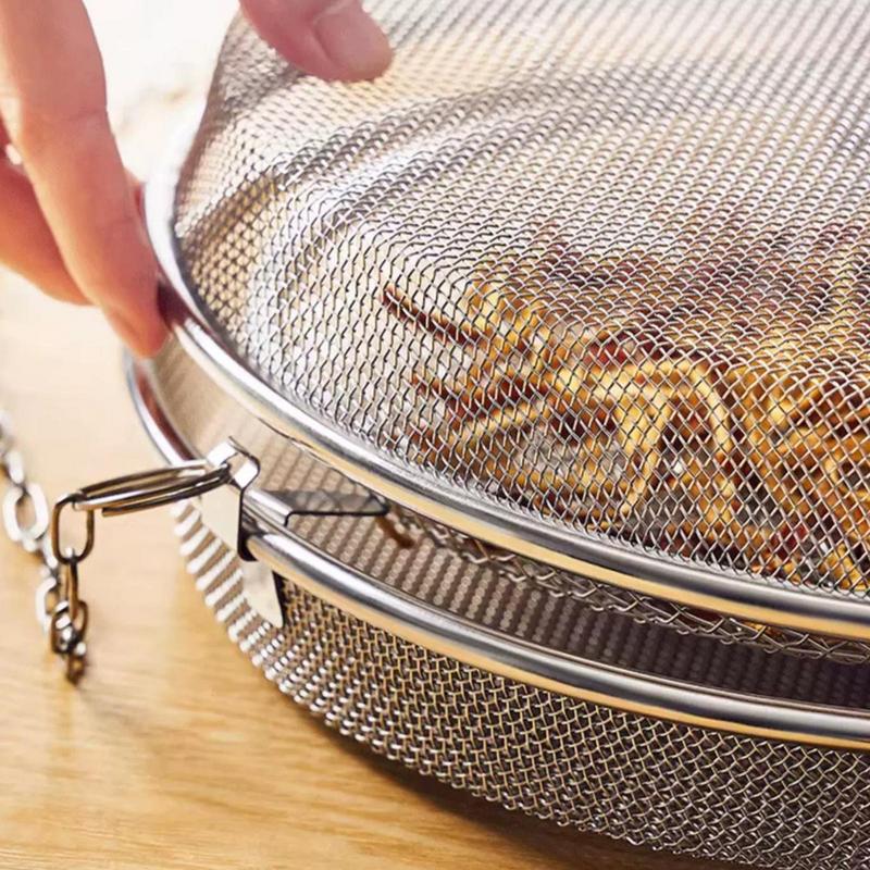 Food Drying Fish Net Stainless Steel Fly-Proof Round Hang Mesh Drying Rack Drying Net Herb Drying Rack For Shrimp Fish Fruit