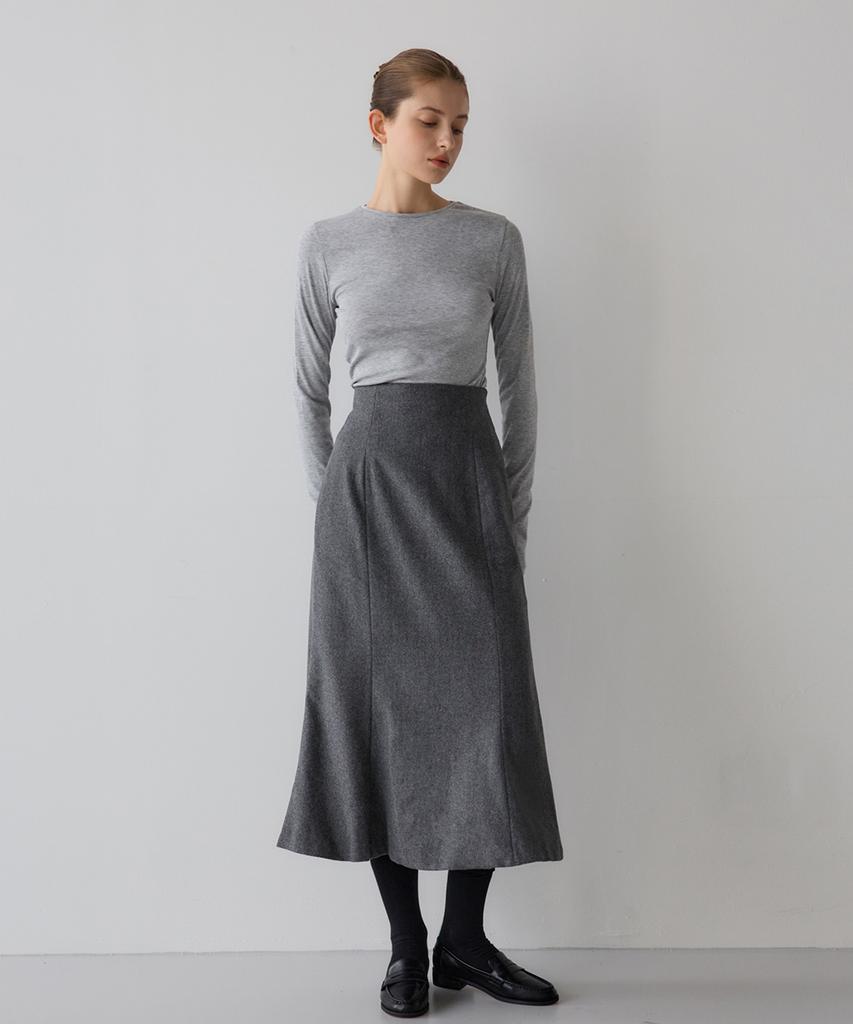 SISTERHOOD Wool Mermaid Skirt - Gray