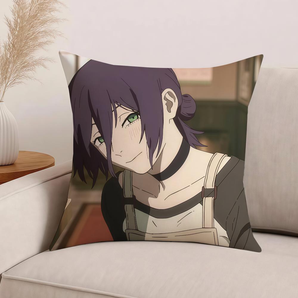 Аниме Человек-бензопила Резе Наволочка Офисные подушки Подходит для дивана Автомобиля Спальни Декоративная наволочка 12x12Inch