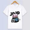 T-shirt d'été à manches courtes avec imprimé dessin animé blanc en modal pour femmes et hommes - JoJo's Bizarre Adventure