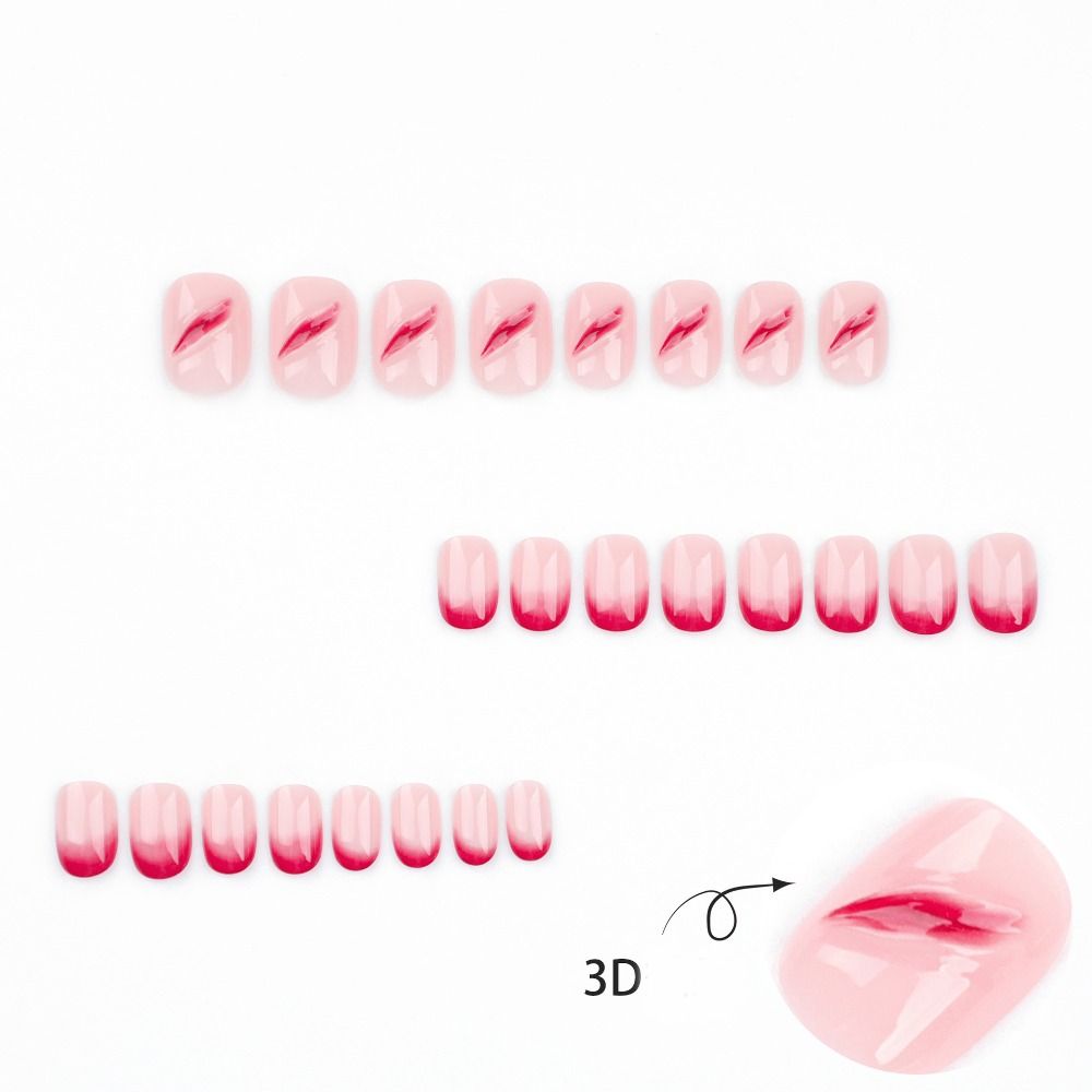 24 szt. Długie Migdałowe Paznokcie Manicure Stiletto Czerwony Płomień Paznokcie Press-on Halloween Kości Odpinane Sztuczne Paznokcie Kobiety