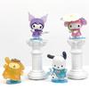 Sanrio Kuromi And My Melody Rainy Day Pvc Desk Figurines Set For Collection And Gift