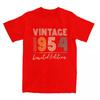 Unisexs TShirt 70 Years Old Gifts Vintage 1954 Casual Cotton Tees Short Sleeve 70th Birthday T Shirt Round Collar Clothing