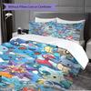 Set di biancheria da letto con stampa Pokémon da 3 pezzi include una copripiumino e una coppia di federe (riempimento non incluso), perfetto per l'uso in camera da letto.