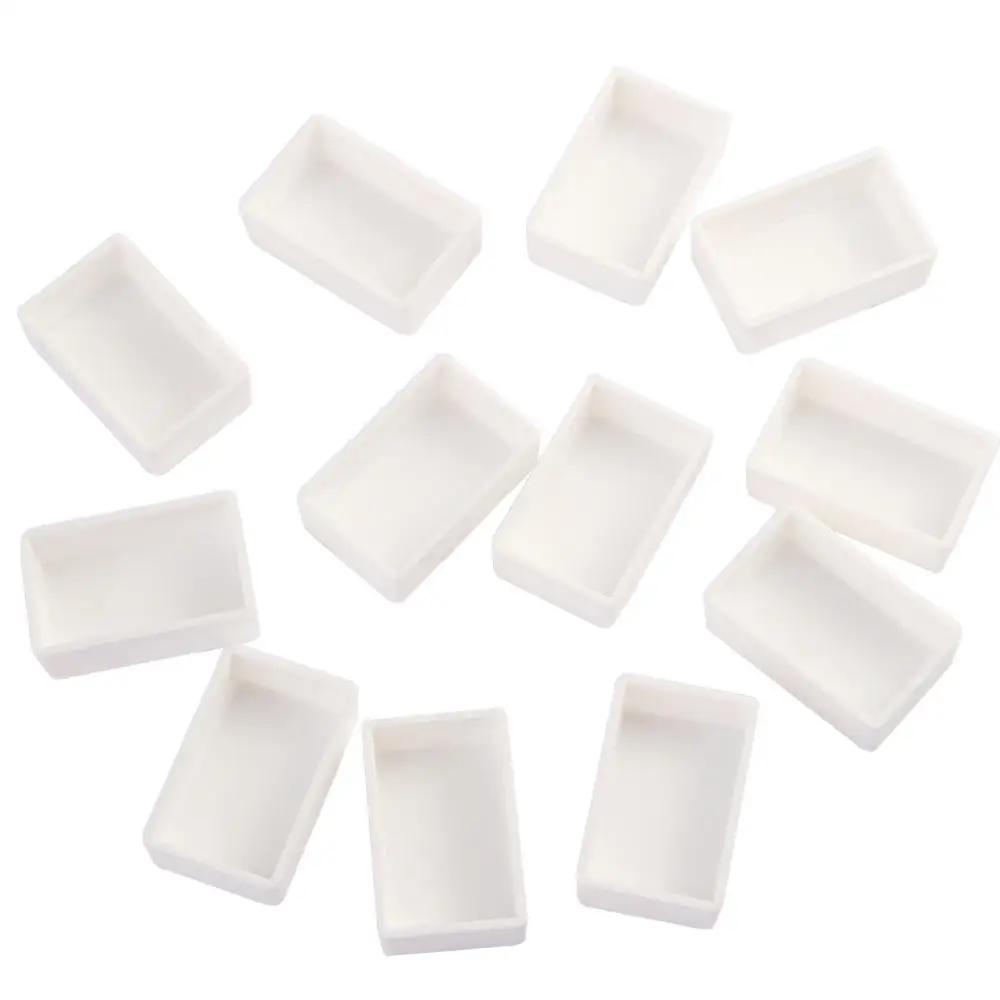 White 6/12/24/48pcs Half Pans Plastic Artists Watercolor Paint Grid Art Supplies Paint Palette Painting Supplies
