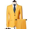 Jacket + Pants Fashion Formal Dress Mens Suit Set Men Casual Wedding Suits Groom Korean Slim Fit Dress