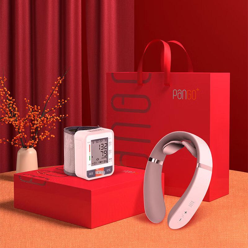 Pangao Neck Massager S9+ & Blood Pressure Monitor PG-800A31 Home Health Set CN Plug (adapter Included)