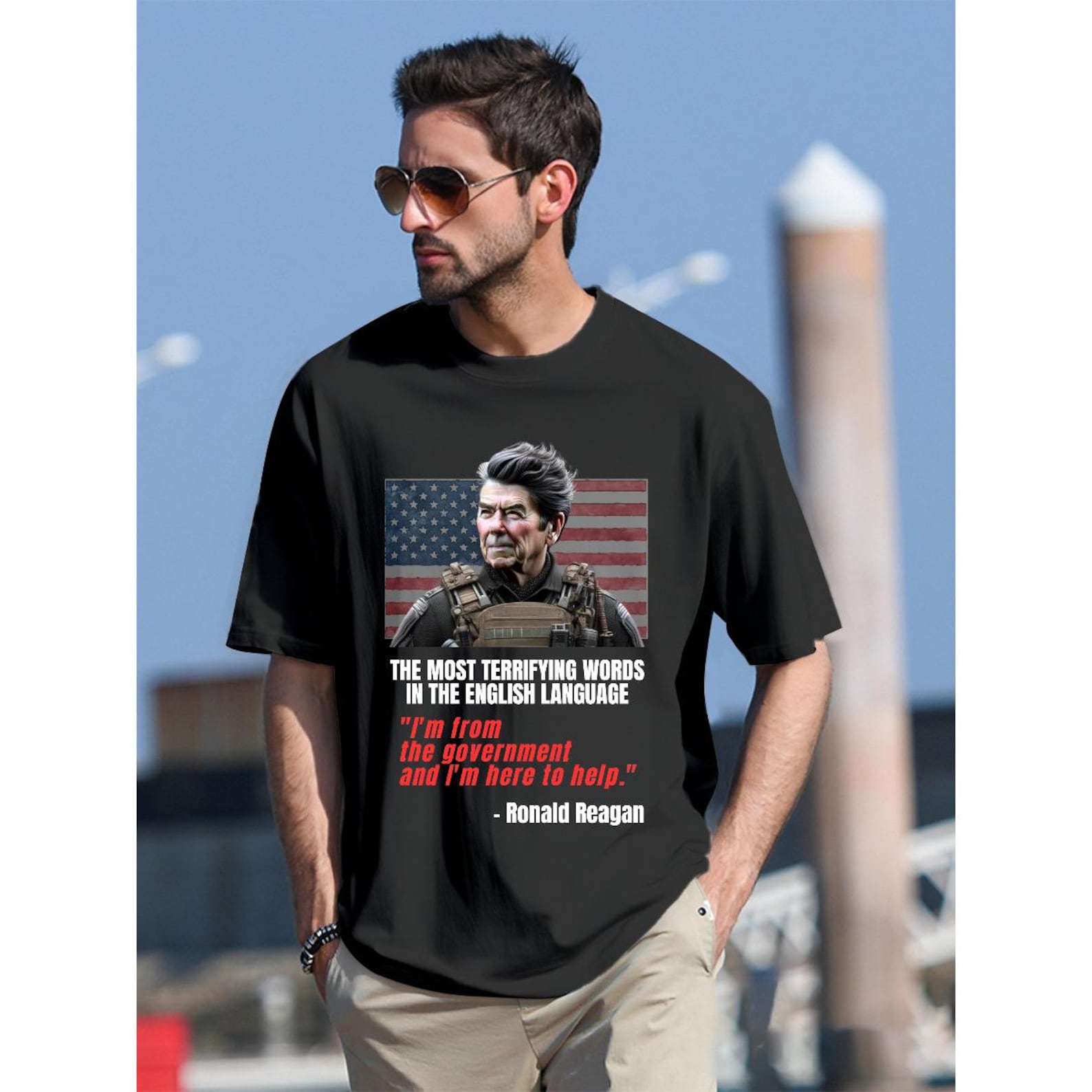 Ronald Reagan Quote Shirt – Patriotic Government Humor Tee S