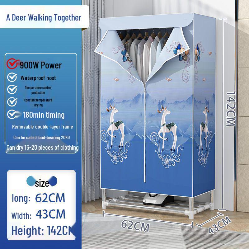 Thickened Steel Pipe Cloth Wardrobe for Bedroom or Dorm Storage, Winter Style